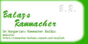 balazs rammacher business card